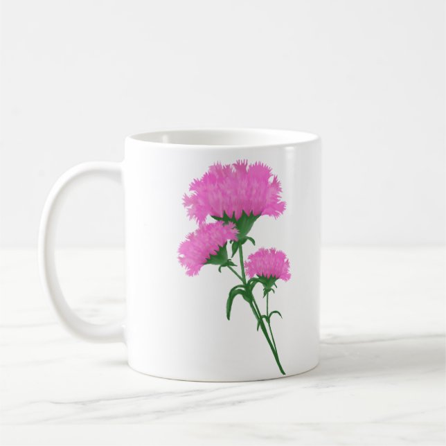 Taza De Café Tres claveles rosados (Izquierda)
