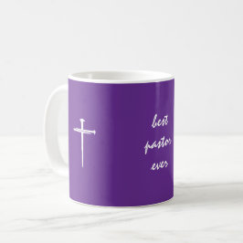 Taza De Café Tres Clavos Mejor Pastor Cristiano Púrpura