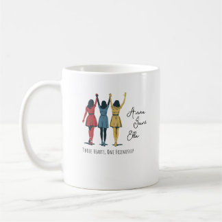 Taza De Café Tres Corazones Mug, Bestfriend, BFFs mug