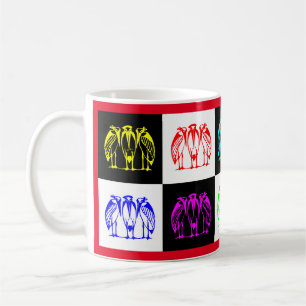 Taza De Café Tres diseños marabú multicolor