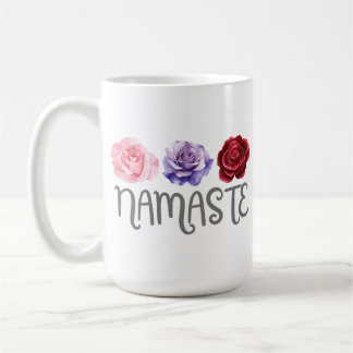 Taza De Café Tres flores: Namaste