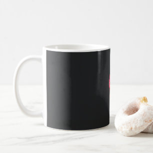 Taza De Café Tres flores rosas con fondo negro