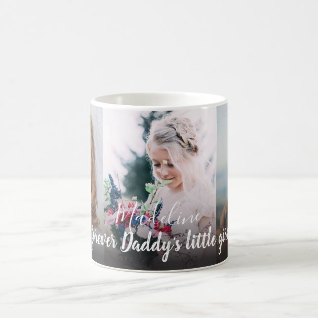 Taza De Café Tres fotos de Daddy Daughter Mug (Centro)