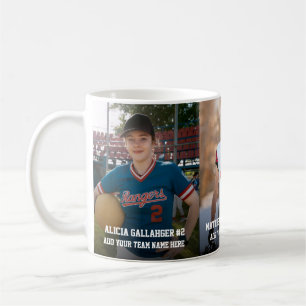 Taza De Café Tres fotos deportivas Imán de foto personalizado