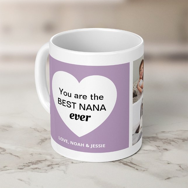 Taza De Café Tres fotos y un corazón | Mejor Nana (Subido por el creador)