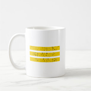 Taza De Café Tres Franjas Horizontales   Símbolo Vintage Yin-Ya