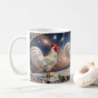 Taza De Café Tres gallos blancos.