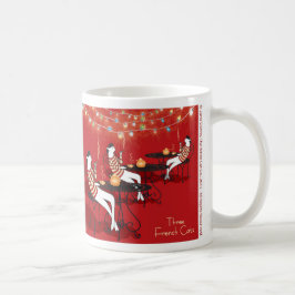 Taza De Café Tres gatos franceses... Día festivo