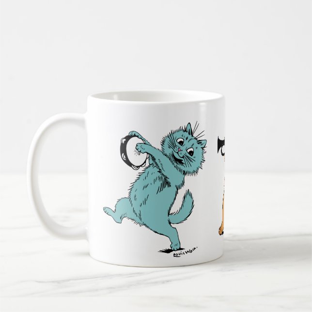 Taza De Café Tres gatos musicales Louis Wain (Izquierda)