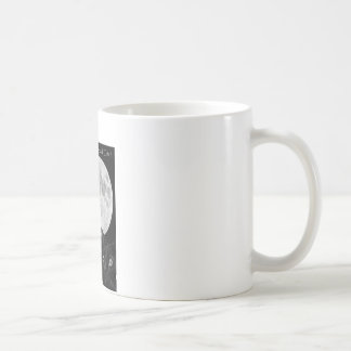 Taza De Café Tres gatos negros y la luna