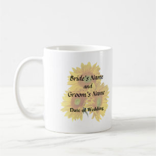 Taza De Café Tres girasoles dorados