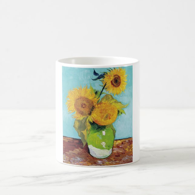 Taza De Café Tres girasoles, Van Gogh (Centro)