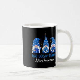 Taza De Café Tres gnomes sostienen conciencia del autismo del r