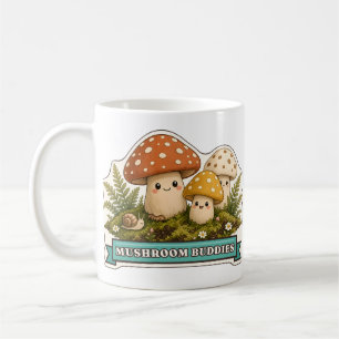 Taza De Café Tres Hongos Sonrientes Amigos de los Champiñones