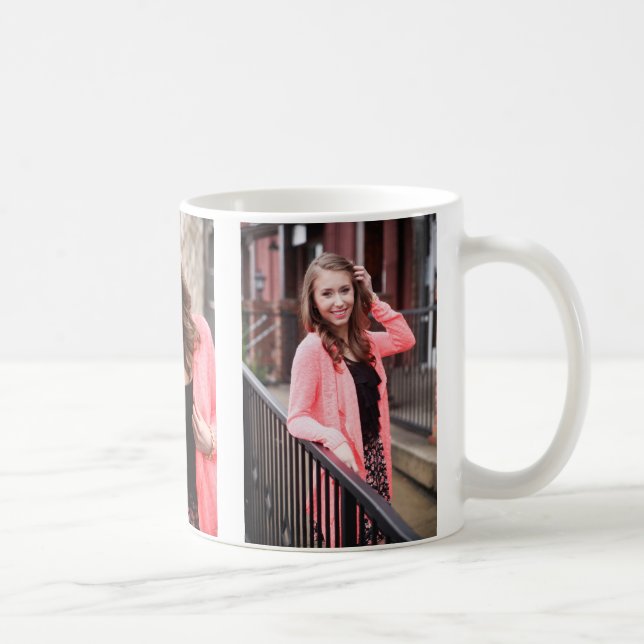 Taza De Café Tres imágenes personalizadas Mug (Derecha)