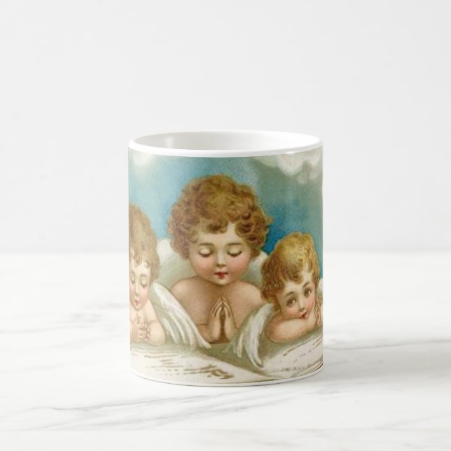 Taza De Café Tres lindos ángeles de oración (Centro)