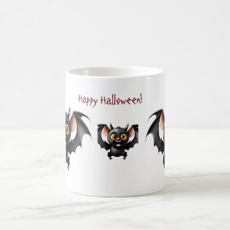 Taza De Café Tres lindos murciélagos voladores Halloween