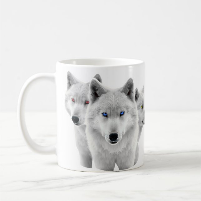 Taza De Café Tres lobos blancos (Izquierda)