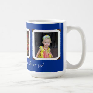 Taza De Café Tres papás de los azules marinos de la plantilla