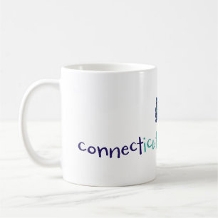 Taza De Café Tres peces conectados en Connecticut Café Mug