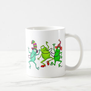 Taza De Café Tres ranas de baile