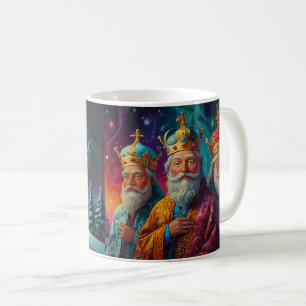 Taza De Café Tres Reyes Feliz Navidad