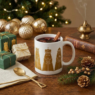 Taza De Café Tres Reyes Magos Natividad Moderna Reyes
