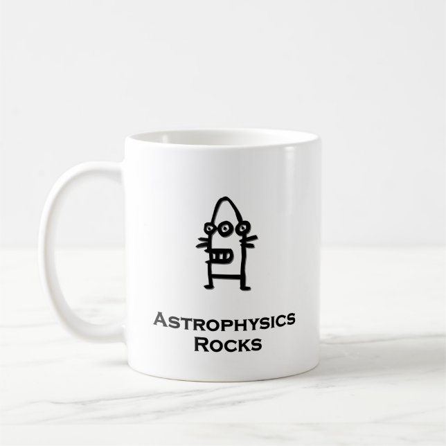 Taza De Café Tres rocas de astrofísica de bots oculares (Izquierda)