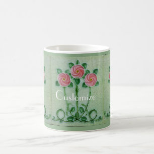 Taza De Café Tres rosas rosadas Thunder_Cove