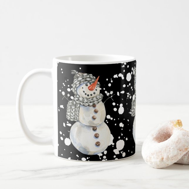 Taza De Café TRES SNOWMAN Mug (Con donut)