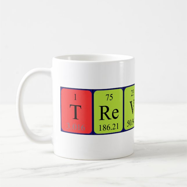 Taza De Café Trevion periódica nombre de tabla mug (Izquierda)