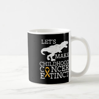 Taza De Café Trex Cáncer Infantil Extinct Awareness Dinosaur B