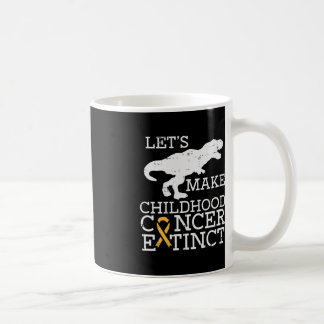 Taza De Café Trex Cáncer Infantil Extinct Awareness Dinosaur B