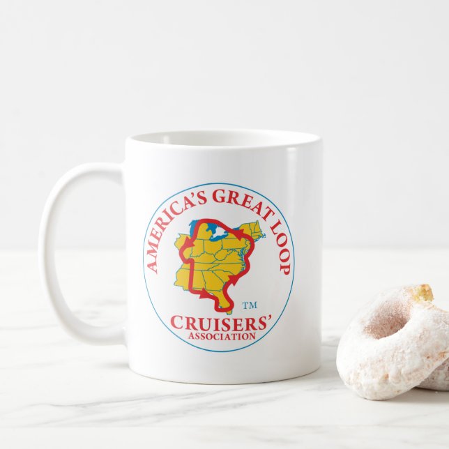 Taza De Café Tri-Burgee/Logo (Con donut)