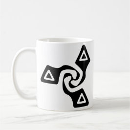 Taza De Café Tri flechas básicas (negro)