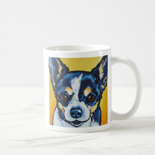 Taza De Café Tri negro del LC de la chihuahua (Lorenzo)