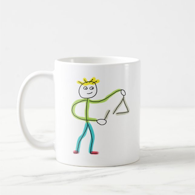 Taza De Café Triangle Playing Stickman (Izquierda)