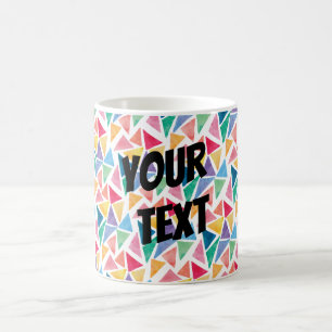 Taza De Café Triángulo colorido moderno