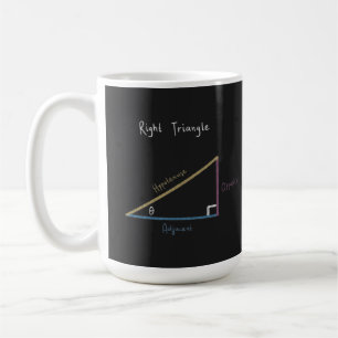 Taza De Café Triángulo derecho Sine Cosine Trigonometría Tangen