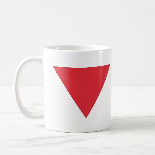 Taza De Café Triángulo rojo invertido (Izquierda)