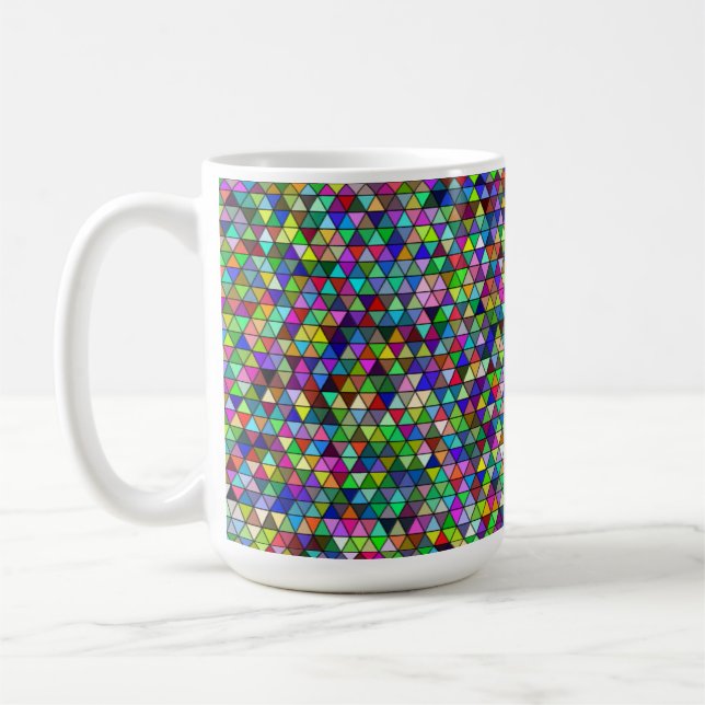 Taza De Café Triángulos 15oz Mug (Izquierda)