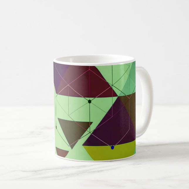 Taza De Café Triángulos abstractos (Anverso derecho)
