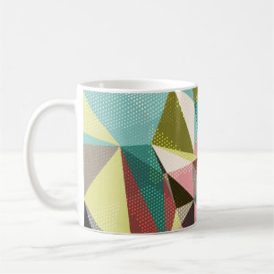 Taza De Café Triángulos Coloridos, Formas Geométricas Abstracta