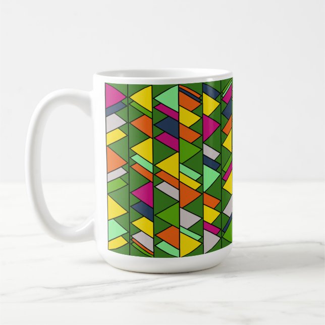 Taza De Café Triángulos de flores (Izquierda)