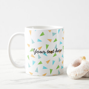 Taza De Café Triángulos en los colores en colores pastel,