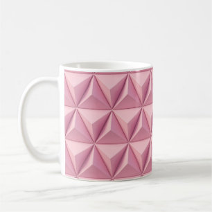 Taza De Café Triángulos geométricos 3D: fondo minimalista.