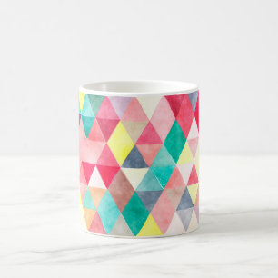 Taza De Café Triángulos geométricos/ajustables de PixDezines Bo