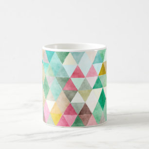 Taza De Café Triángulos geométricos/ajustables de PixDezines Bo