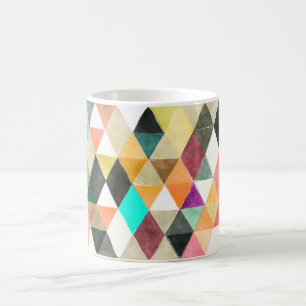 Taza De Café Triángulos geométricos/ajustables de PixDezines Bo