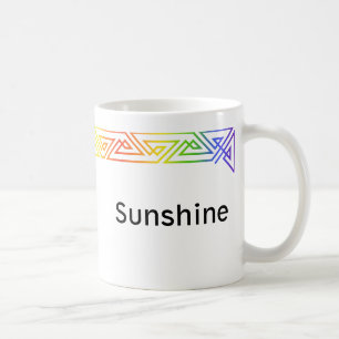 Taza De Café Triángulos geométricos del arcoiris Mug Personaliz